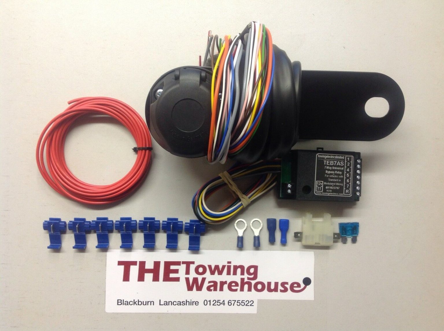 13 Pin Euro Electric Towbar Towing Wiring Kit 7way bypass relay cambus